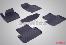 Коврики резиновые Seintex с высоким бортиком для салона Volvo XC90 2002-2014