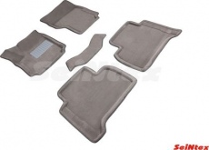 Коврики Seintex 3D ворсовые для салона Volkswagen Amarok 2010-2021 Серые
