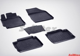 Коврики резиновые Seintex с высоким бортиком для салона Toyota Camry VII 2012-2021