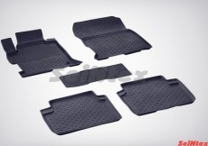 Коврики резиновые Seintex с высоким бортиком для салона  Honda Accord  IX 2012-2021