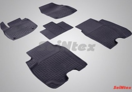 Коврики резиновые Seintex с высоким бортиком для салона Honda Civic хэтчбек 5-дв. 2012-2021