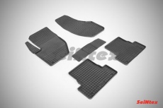 Коврики резиновые Seintex с узором сетка для салона Volvo V40 II 2012-2021