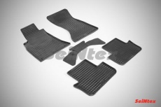 Коврики резиновые Seintex с узором сетка для салона Audi А5 I Sportback 2008-2016