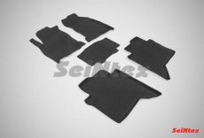 Коврики резиновые Seintex с высоким бортиком для салона Toyota Hilux VIII 2015-2021