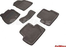 Коврики Seintex 3D ворсовые для салона Ford EcoSport 2014-2021 Серые