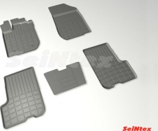 Коврики резиновые Seintex (с низким бортом) для салона Renault Logan II 2014-2021