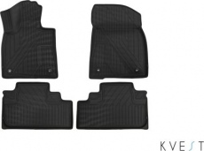 Коврики KVEST 3D для салона Lexus RX IV 2015-2021 Серый, серый кант