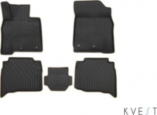 Коврики KVEST 3D для салона Lexus LX 570 III рестайлинг 2015-2021 Серый, бежевый кант