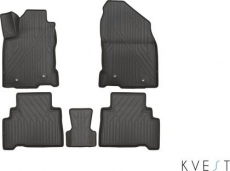 Коврики KVEST 3D для салона Lexus NX 2015-2021 Серый, черный кант